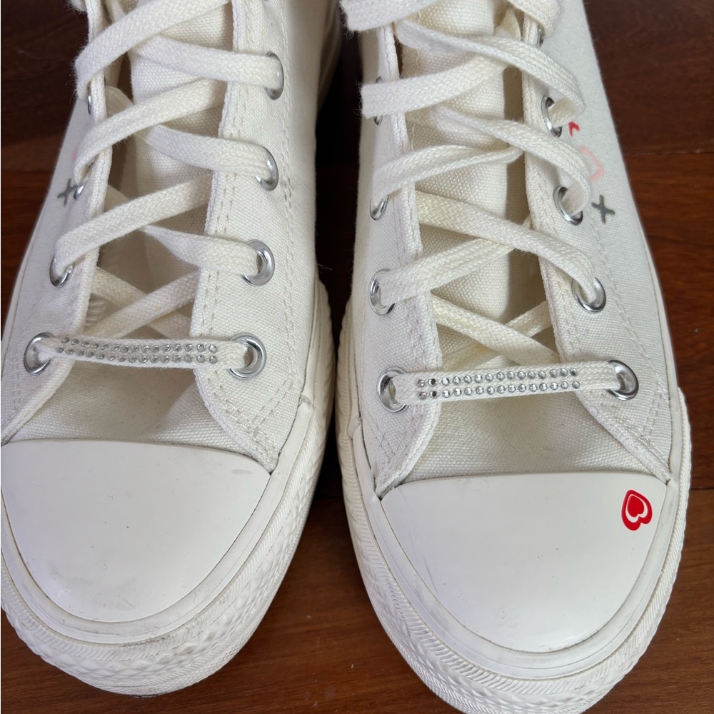 Converse Chuck Taylor All Star Lift Platform Y2K Heart High Top Sneaker size 8.5 - Picture 5 of 11